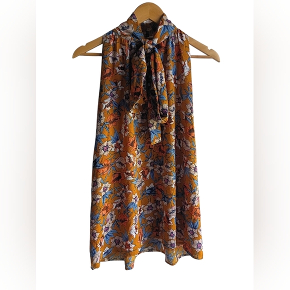 Umgee Tops - Umgee Floral Tie Up Top Size Small